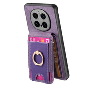 For Honor Magic7 Pro Retro Splitable Magnetic Stand Card Bag Leather Phone Case(Purple)