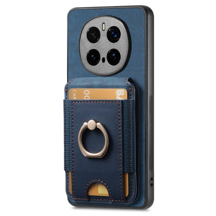 For Honor Magic7 Pro Retro Splitable Magnetic Stand Card Bag Leather Phone Case(Blue)