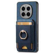 For Honor Magic7 Pro Retro Splitable Magnetic Stand Card Bag Leather Phone Case(Blue)