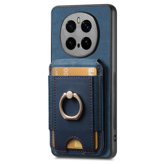 For Honor Magic7 Pro Retro Splitable Magnetic Stand Card Bag Leather Phone Case(Blue)