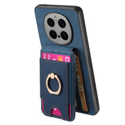 For Honor Magic7 Pro Retro Splitable Magnetic Stand Card Bag Leather Phone Case(Blue)