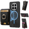 For Honor Magic7 Pro Retro Splitable Magnetic Stand Card Bag Leather Phone Case(Black) - Honor Cases by PMC TechLife | Online Shopping South Africa | PMC TechLife | Buy Now Pay Later Mobicred