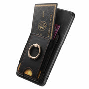 For Honor Magic7 Pro Retro Splitable Magnetic Stand Card Bag Leather Phone Case(Black)