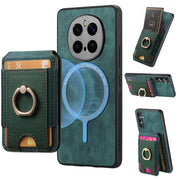For Honor Magic7 Pro Retro Splitable Magnetic Stand Card Bag Leather Phone Case(Green)