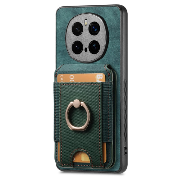 For Honor Magic7 Pro Retro Splitable Magnetic Stand Card Bag Leather Phone Case(Green)