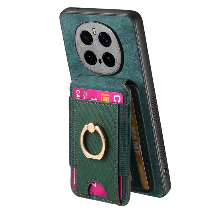 For Honor Magic7 Pro Retro Splitable Magnetic Stand Card Bag Leather Phone Case(Green)