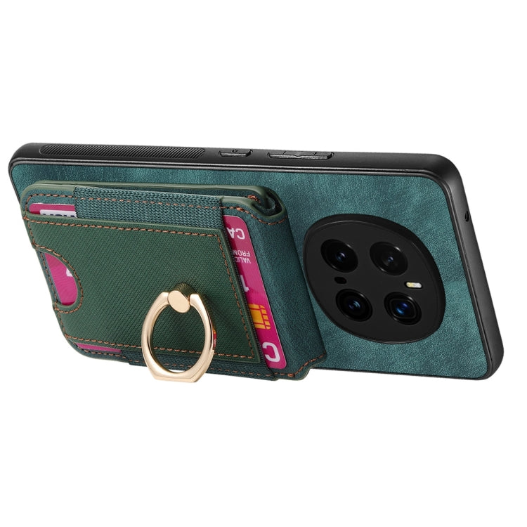 For Honor Magic7 Pro Retro Splitable Magnetic Stand Card Bag Leather Phone Case(Green)