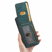 For Honor Magic7 Pro Retro Splitable Magnetic Stand Card Bag Leather Phone Case(Green)