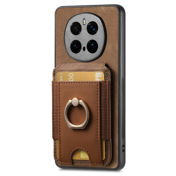 For Honor Magic7 Pro Retro Splitable Magnetic Stand Card Bag Leather Phone Case(Brown)