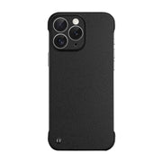 For iPhone 11 Pro Max Frameless Litchi Texture PC Phone Case(Graphite Black)