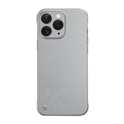 For iPhone 11 Pro Max Frameless Litchi Texture PC Phone Case(Titanium Silver)