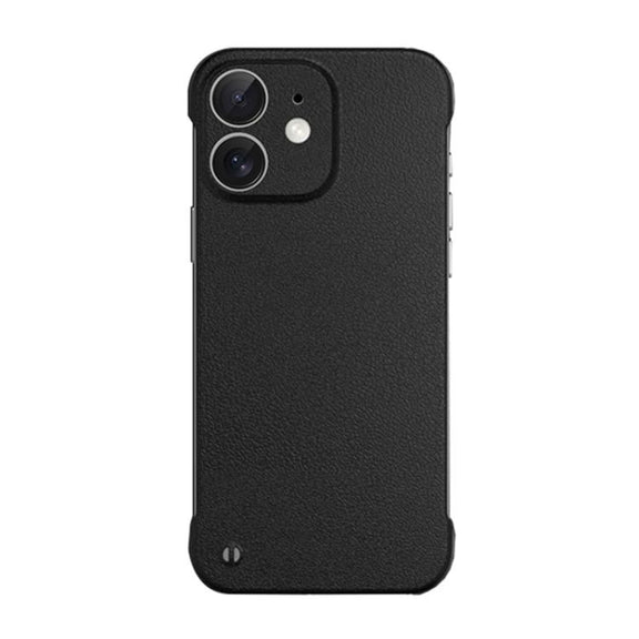 For iPhone 11 Frameless Litchi Texture PC Phone Case(Graphite Black)