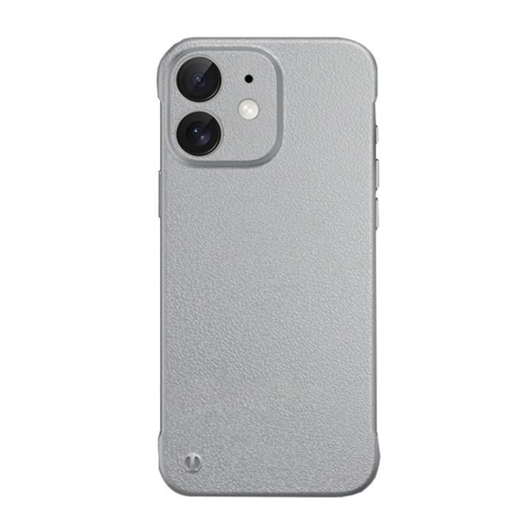 For iPhone 11 Frameless Litchi Texture PC Phone Case(Titanium Silver)