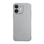 For iPhone 11 Frameless Litchi Texture PC Phone Case(Titanium Silver)
