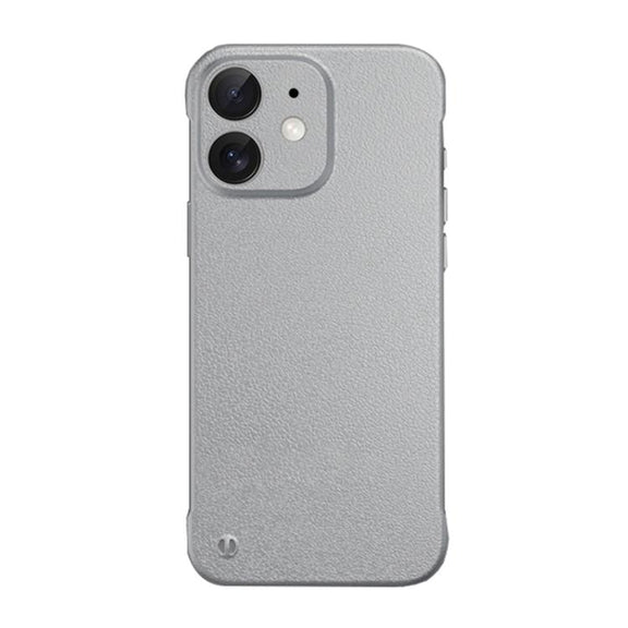 For iPhone 11 Frameless Litchi Texture PC Phone Case(Titanium Silver)