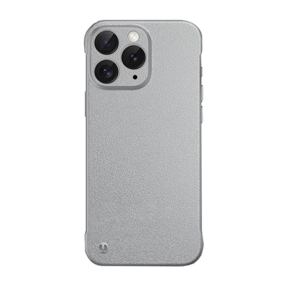 For iPhone 11 Pro Frameless Litchi Texture PC Phone Case(Titanium Silver)