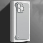For iPhone 15 Frameless Litchi Texture PC Phone Case(Orange)