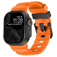 For Apple Watch 46mm / 49mm / 45mm / 44mm Wild Path Black Buckle Thickened Silicone Watch Band(Orange) - free shipping - PMC TechLife - Order now!