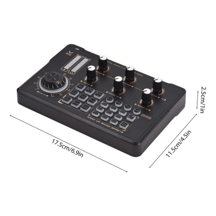 V80 For Mobile Phone Computer Portable Live Streaming Karaoke Sound Card Mixer