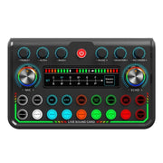 P99 Live Streaming Sound Card with DJ Mixer Voice Converter Audio Mixer