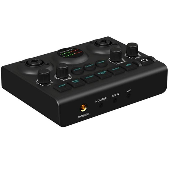 F10 48V Live Streaming Sound Card Audio Mixer Phantom Power Mixer