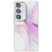 For Samsung Galaxy S25 5G Electroplated Marble Texture Phone Case(Light Purple M6)