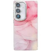 For Samsung Galaxy S25+ 5G Electroplated Marble Texture Phone Case(Pink M2)
