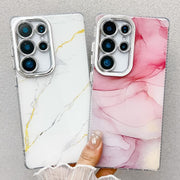 For Samsung Galaxy S25+ 5G Electroplated Marble Texture Phone Case(Purple M3)