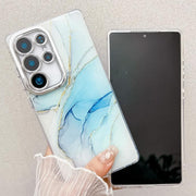 For Samsung Galaxy S25 Ultra 5G Electroplated Marble Texture Phone Case(White M8)
