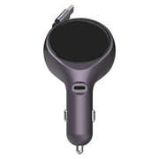 K1 With Retractable Cable Car Charger Type-C PD 20W Fast Charging Adapter