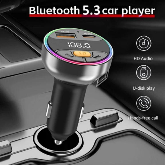 C9S QC3.0 PD 30W Charger FM Transmitter Multifunctional Bluetooth Car MP3 Player
