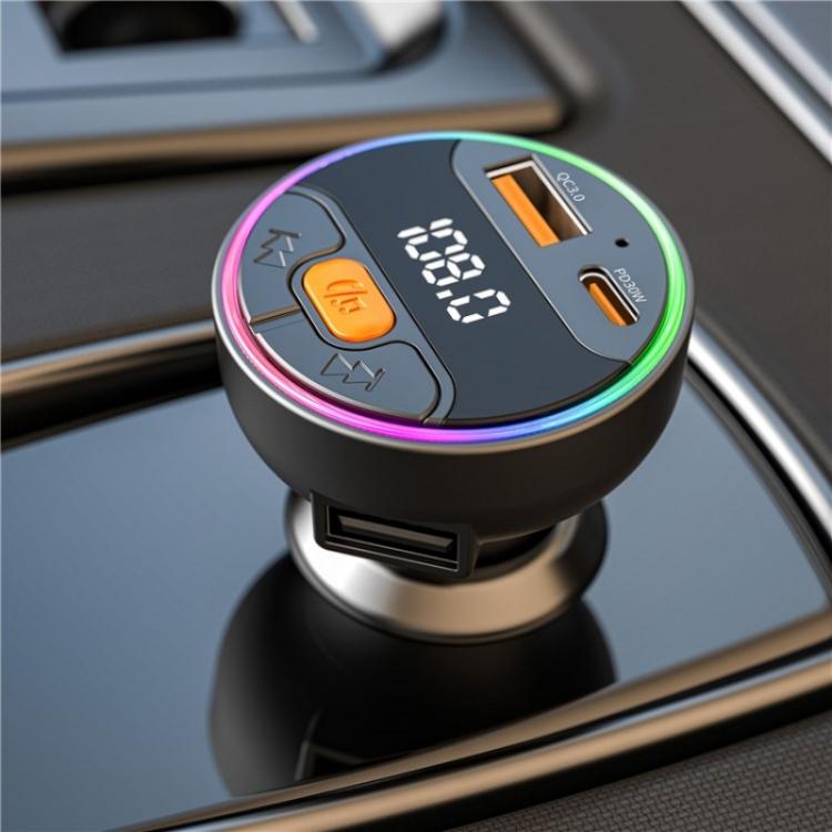 C9S QC3.0 PD 30W Charger FM Transmitter Multifunctional Bluetooth Car MP3 Player