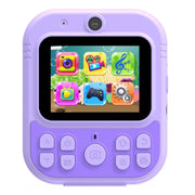 E8 2.4 Inch Screen Photo Printing Video Recorder Multifunctional Kids Dual Lens Camera(Purple)