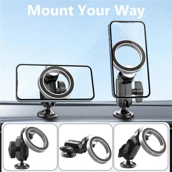 159A 360 Degree Rotation Adhesive Base Magnetic Car Dashboard Mount Phone Holder Bracket