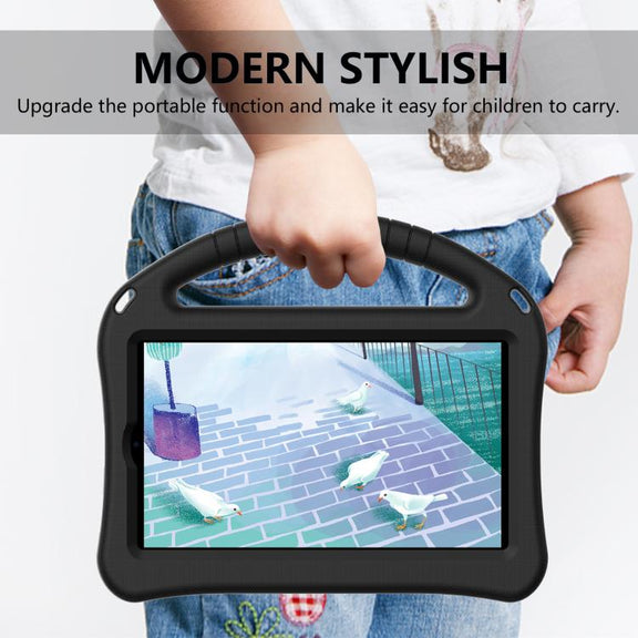 For onn. 7 Tablet Gen 4 2024 EVA Shockproof Tablet Case with Holder(Black)