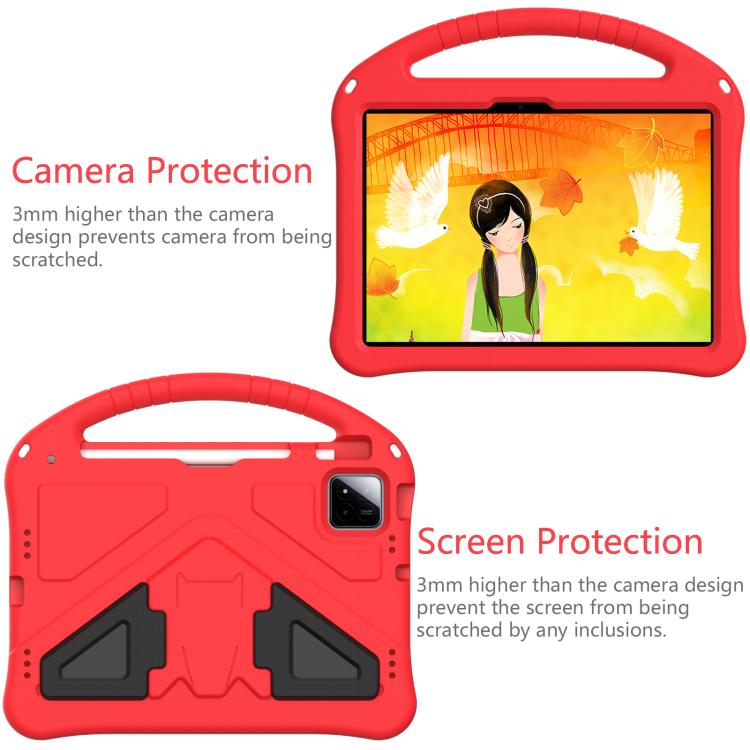 For onn. Tablet Pro 11 2024 EVA Shockproof Tablet Case with Holder(Red)