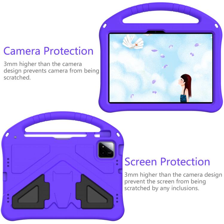 For onn. Tablet Pro 11 2024 EVA Shockproof Tablet Case with Holder(Purple)