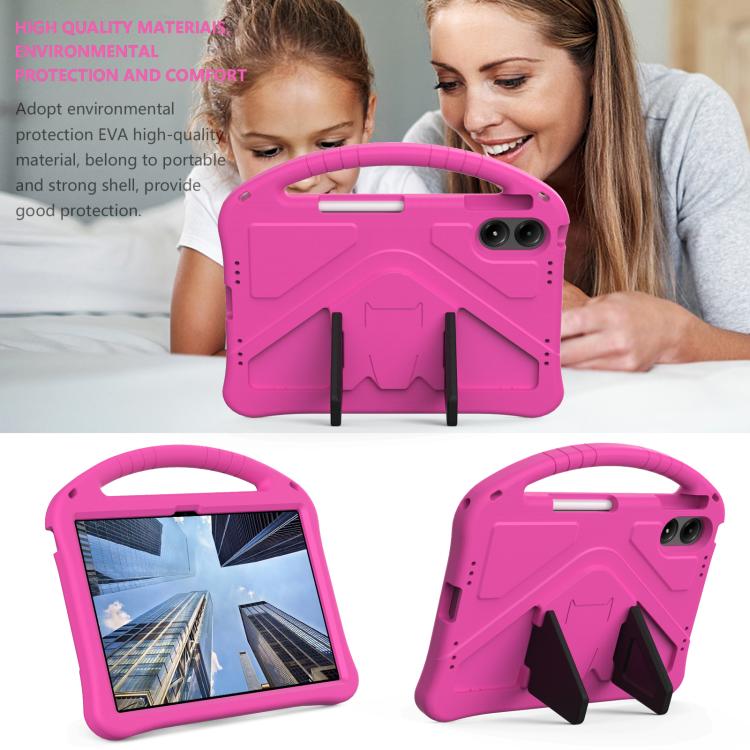 For onn. 12.1 Tablet Pro 2024 EVA Shockproof Tablet Case with Holder(RoseRed)