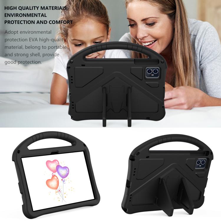For onn. 10.1 Tablet Gen 4 2024 EVA Shockproof Tablet Case with Holder(Black)