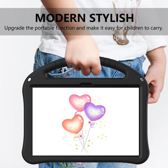 For onn. 10.1 Tablet Gen 4 2024 EVA Shockproof Tablet Case with Holder(Black)