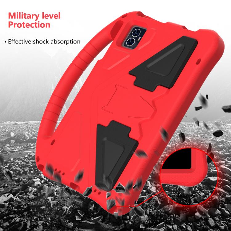 For onn. 10.1 Tablet Gen 4 2024 EVA Shockproof Tablet Case with Holder(Red)