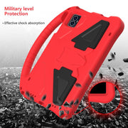 For onn. 10.1 Tablet Gen 4 2024 EVA Shockproof Tablet Case with Holder(Red)