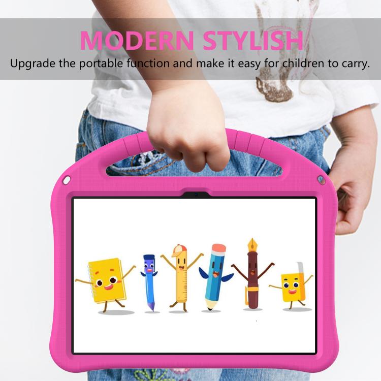 For onn. 10.1 Tablet Gen 4 2024 EVA Shockproof Tablet Case with Holder(RoseRed)