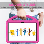 For onn. 10.1 Tablet Gen 4 2024 EVA Shockproof Tablet Case with Holder(RoseRed)