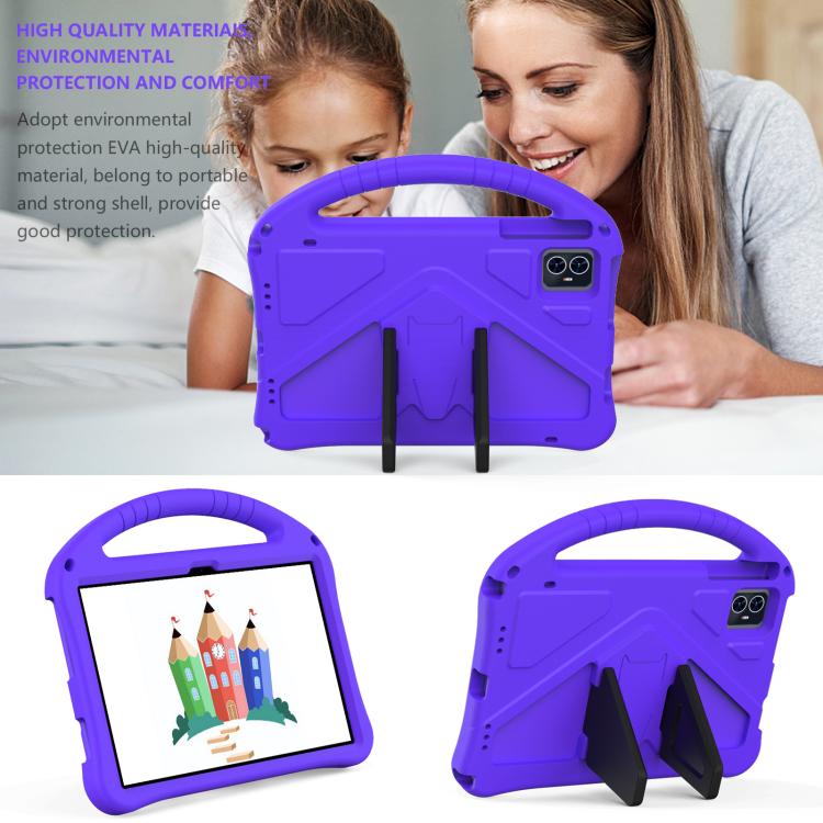 For onn. 10.1 Tablet Gen 4 2024 EVA Shockproof Tablet Case with Holder(Purple)