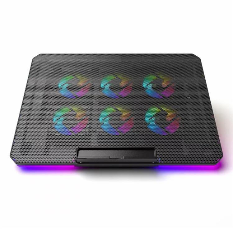 X8 Adjustable Height Notebook Cooler Foldable Laptop Stand 6 ARGB Fans Cooling Pad