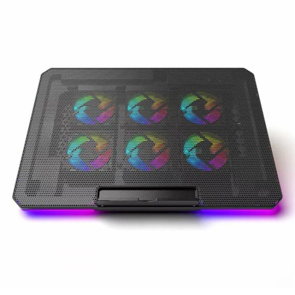 X8 Adjustable Height Notebook Cooler Foldable Laptop Stand 6 ARGB Fans Cooling Pad