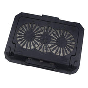 N33 RGB Dual Fans Cooling Pad Adjustable Height Laptop Stand with Phone Holder
