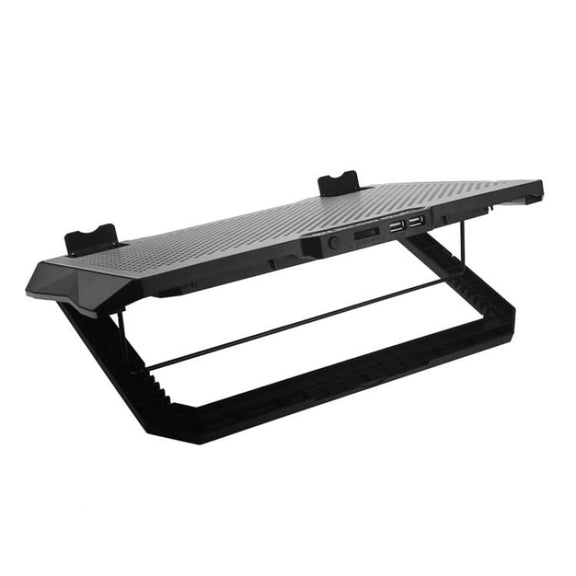 S605 RGB Light 5 Silent Fans Adjustable Height Stand Gaming Laptop Cooling Pad