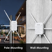 WAVLINK WN588HX3 AX3000 Outdoor WiFi Extender with 6 Antennas Dual Band WiFi Repeater, Plug:AU Plug